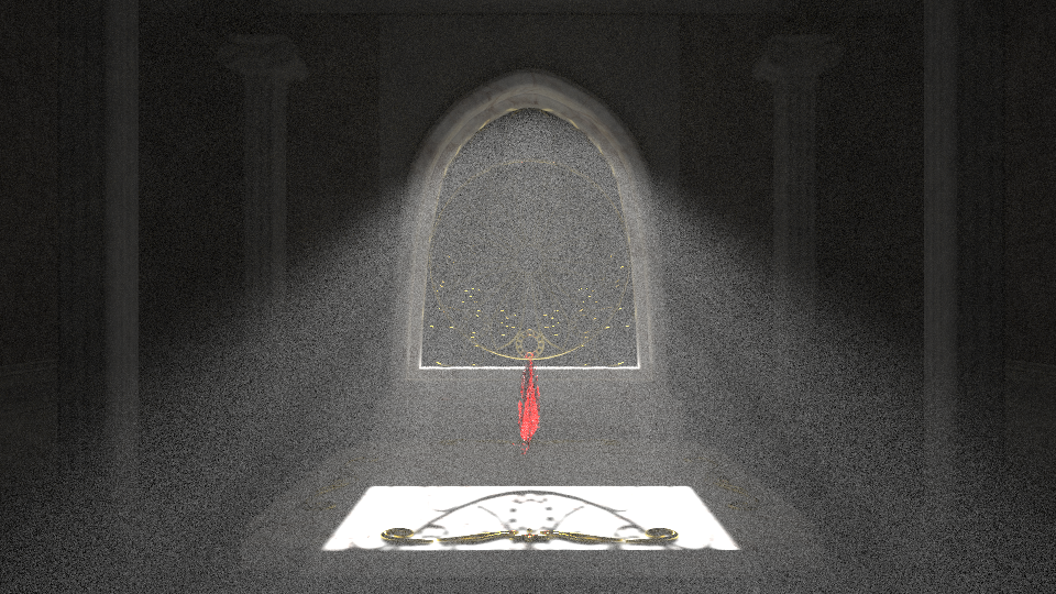Directional lights can easily produce light beams and hard shadows.